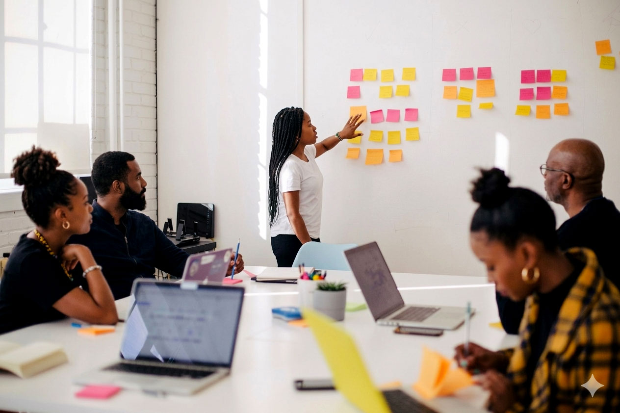 HR team in a strategic meeting